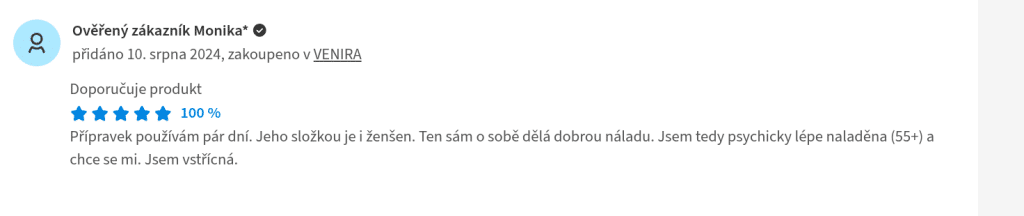Venira Sex Booster hodnocení
